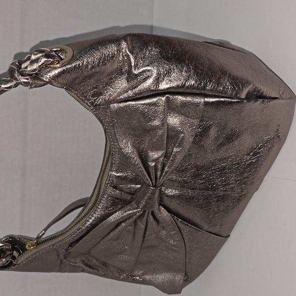 Elliot Lucca Metallic Leather Hobo Shoulder Purse - Picture 8 of 16